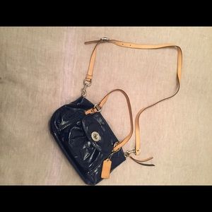 Blue Coach leather bag