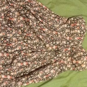 Strapless floral dress