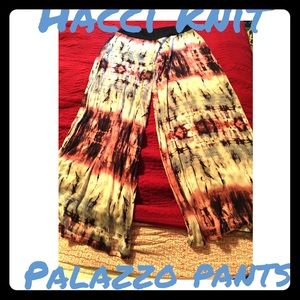 Hacci knit palazzo pants