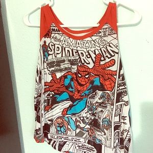 Graphic Marvel tank and Pizza shirt!