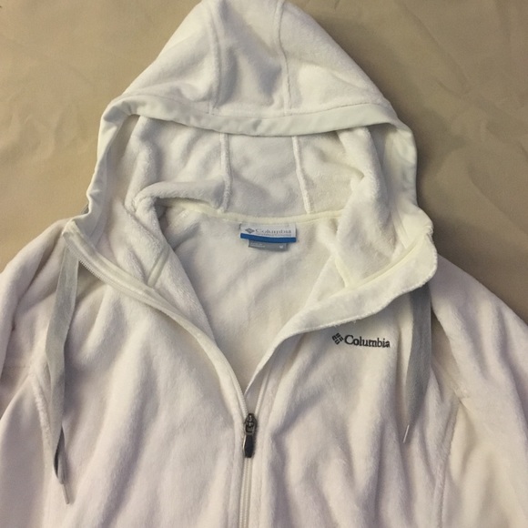 Columbia Plush White Fleece Jacket - Picture 2 of 4