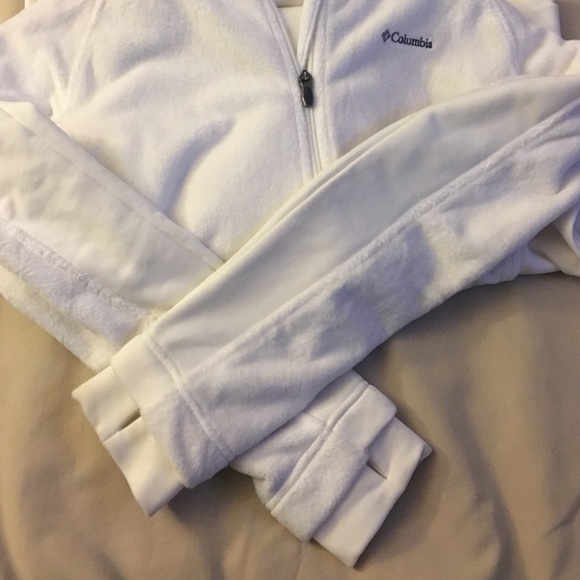 Columbia Plush White Fleece Jacket - Picture 4 of 4