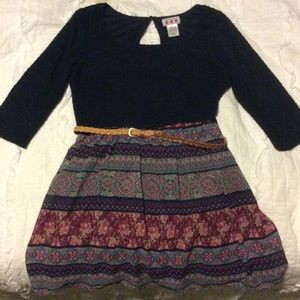 Navy blue 3/4 sleeve dress