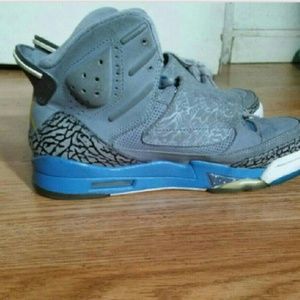 Grey & blue jordans