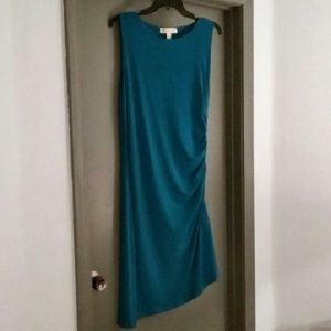 Michael Kors teal asymmetrical dress