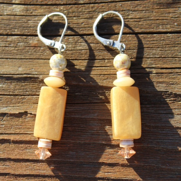 Gold colored earrings