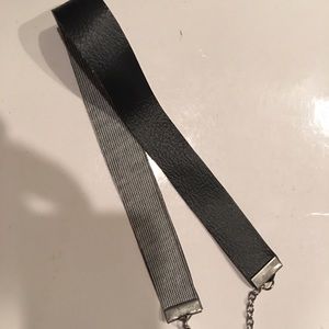 Black leather choker