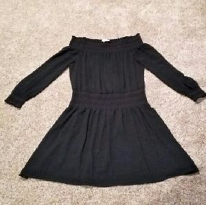 Michael Kors navy off the shoulder dress