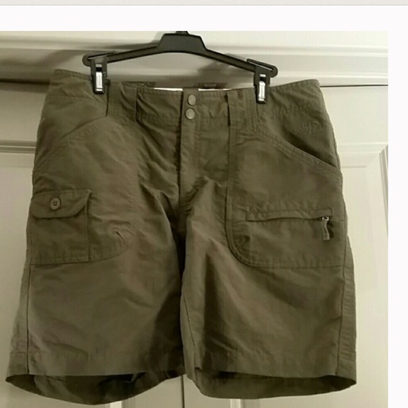 Green North Face shorts