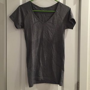 Grey lululemon workout top