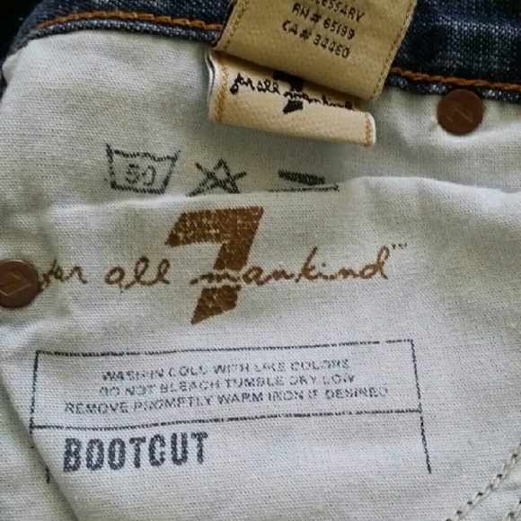 7 for all mankind u075080u boot cut style jeans - Picture 4 of 4