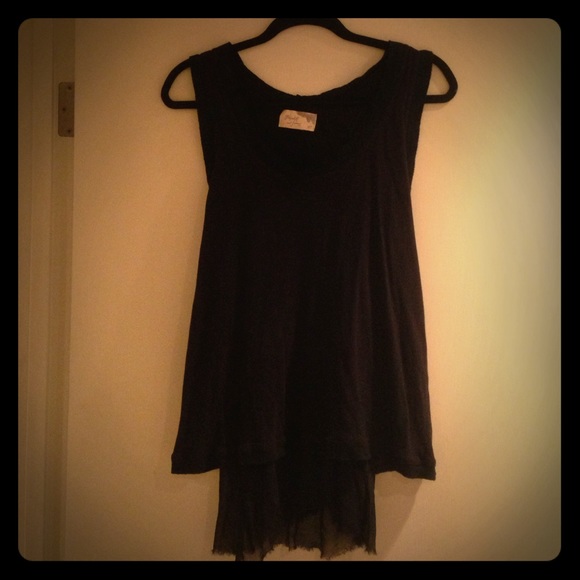 Elizabeth and James black silk shirt