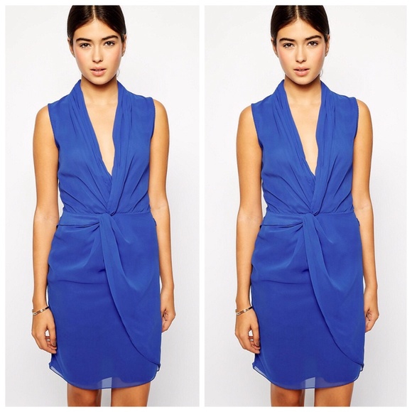 ❌ON HOLD ❌Tuxedo dress with wrap front💙💙💙