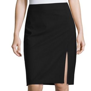 Black Theory Pencil Skirt front slit