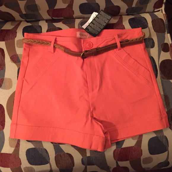 Coral colored shorts