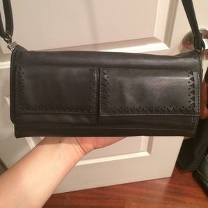 Leather cross-body bag