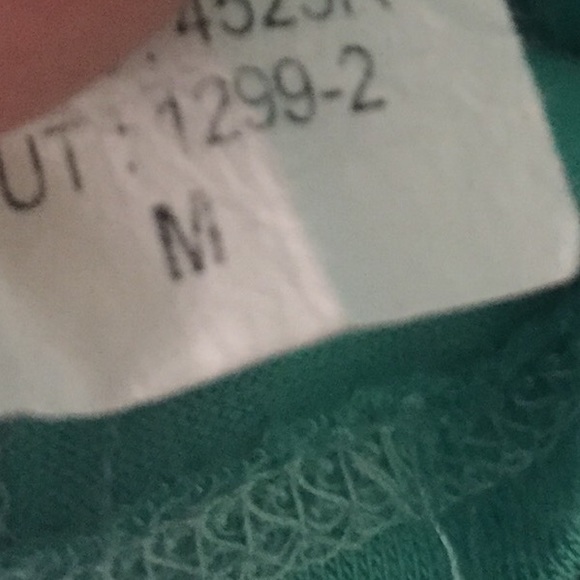 Turquoise V-neck Flowy  Blouse - Picture 3 of 4