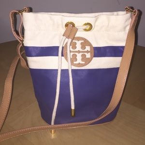 Tory Burch Mini Canvas Bucket Bag