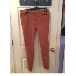 Reddish brown colored skinny pants