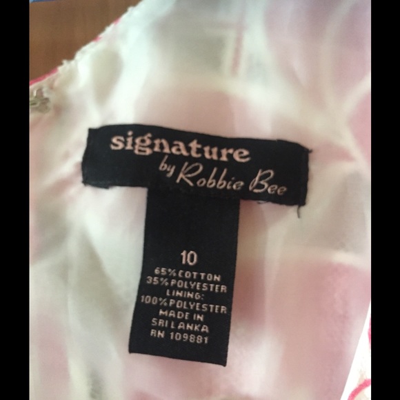 Floral Lace Pink and White Dress - Picture 4 of 4