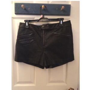 "Leather" high waisted shorts- NEVER WORN