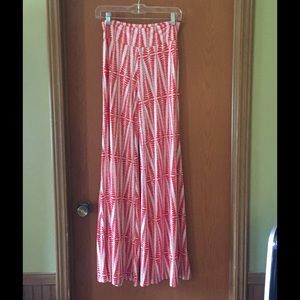 Boutique High Waisted Print Retro Pants