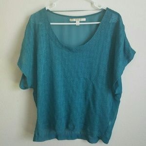 Sheer Turquoise Top