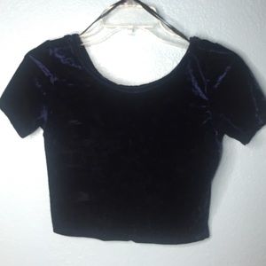 FOREVER 21 dark blue/black crop top