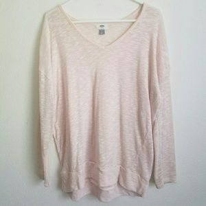 Light Pink Long Sleve Knit Top