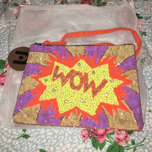 Wow Zip Over shoulder beaded purse