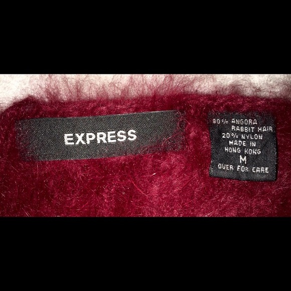 Express Dark Cherry Angora Sweater