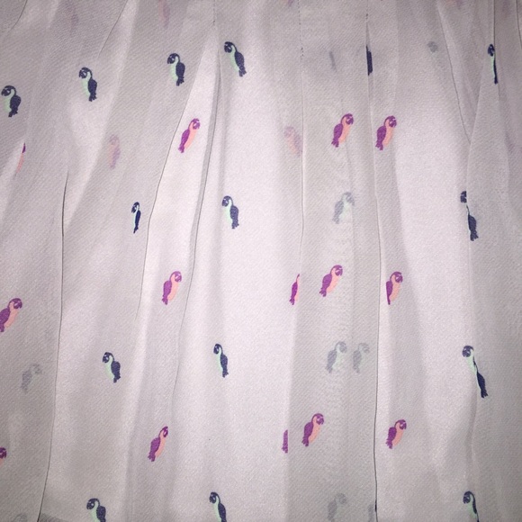 BCBG Gray Multicolor Parrots Twirl Skirt NWT $98 - Picture 3 of 3