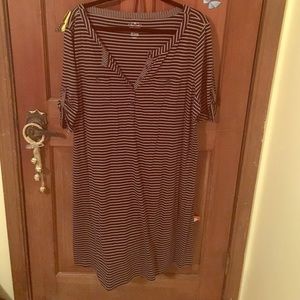 Old Navy striped shirt dress.