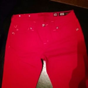 MissMe skinny jeans size 30. Bright red/orange