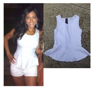 White peplum blouse
