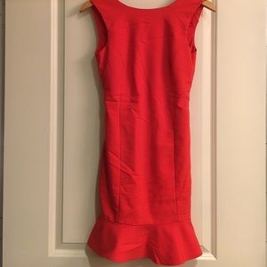Zara Orange Peplum Dress- XS