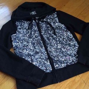 Sequin Full Zip Hoodie