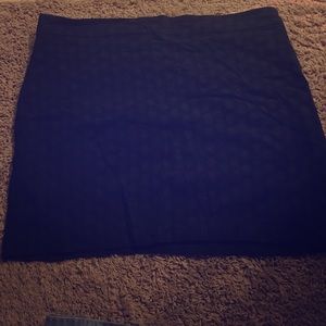 Navy blue eyelet skirt