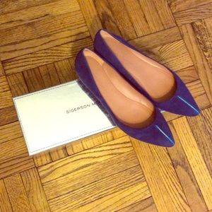 Sigerson Morrison Deep Blue, Suede Flats