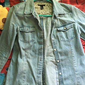 Jean button down shirt