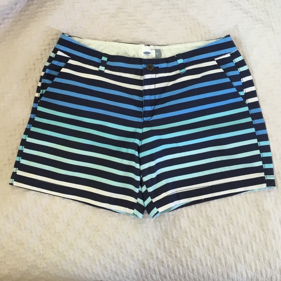 Blue Ombré striped shorts