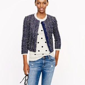 Jcrew tweed navy blazer