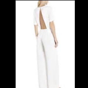 🆕 BCBG white backless jumpsuit