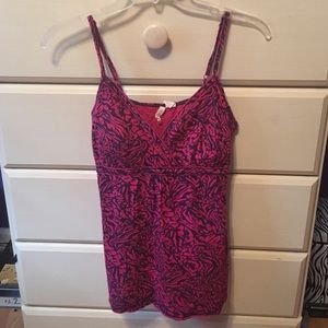 Pink and blue tank top