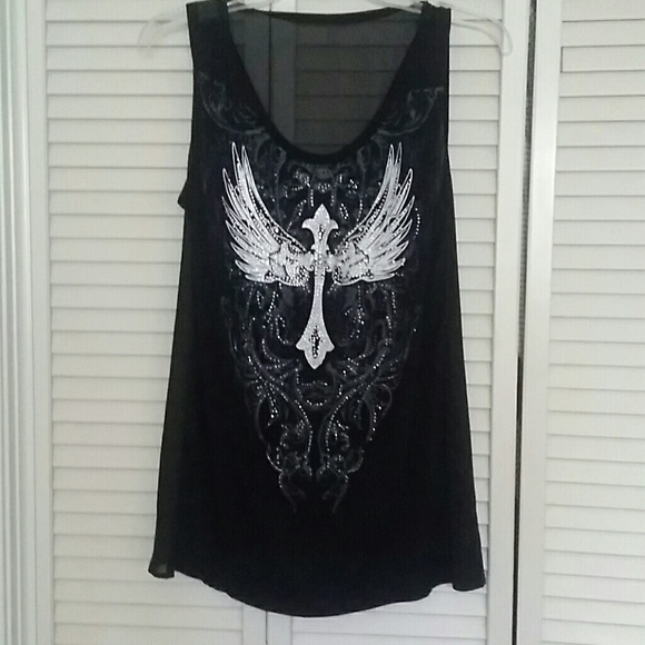 Winged Cross Tank Top