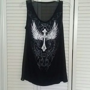 Winged Cross Tank Top