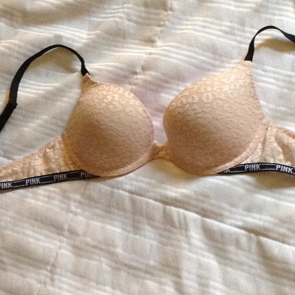 cream PINK Victoiras secret bra
