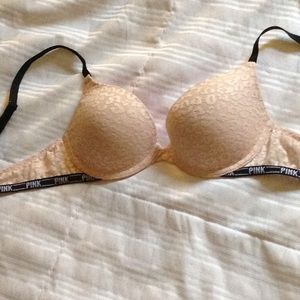 cream PINK Victoiras secret bra