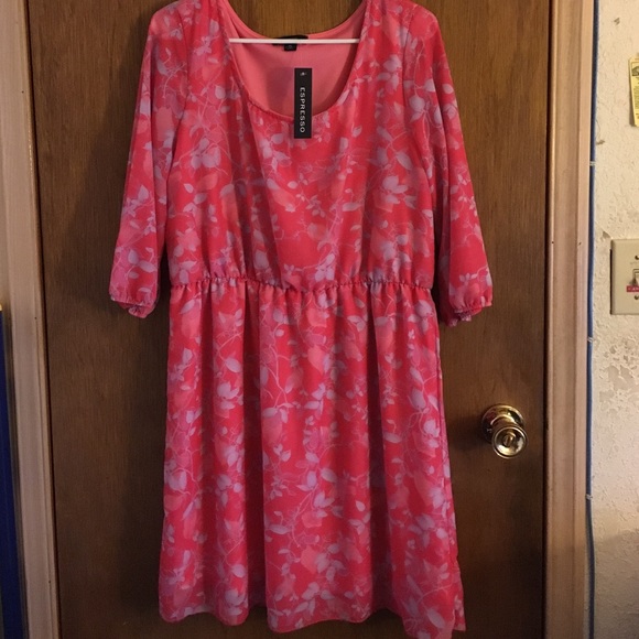 Pink floral dress
