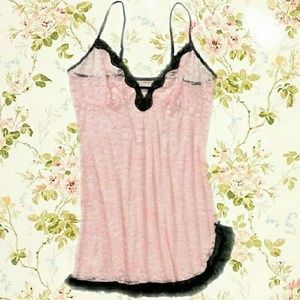 🌴*Secret Treasures* Pink lace chemise night gown